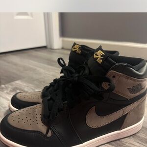 Jordan Black and Brownish/Tan  Sneakers